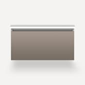 Robern Cartesian 30-1/8" x 15" x 21-3/4" Vanity Slow-Close Full Drawer No Night Light Less Vanity Top and Side Kits Not Included Satin Bronze